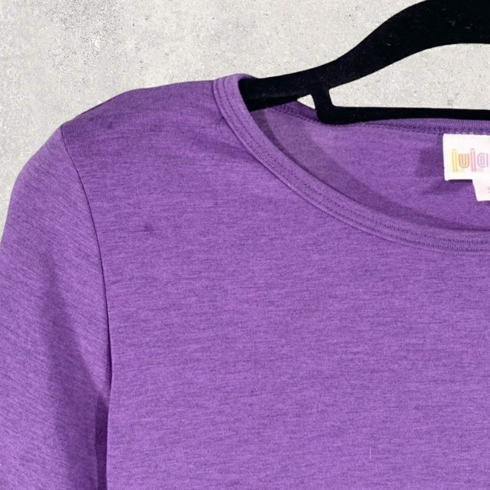 LulaRoe Gigi Fitted Top Purple Tee Shirt Size Small - Picture 8 of 8
